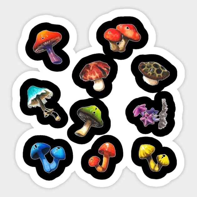 BOTW mushrooms Sticker by KaniaAbbi
